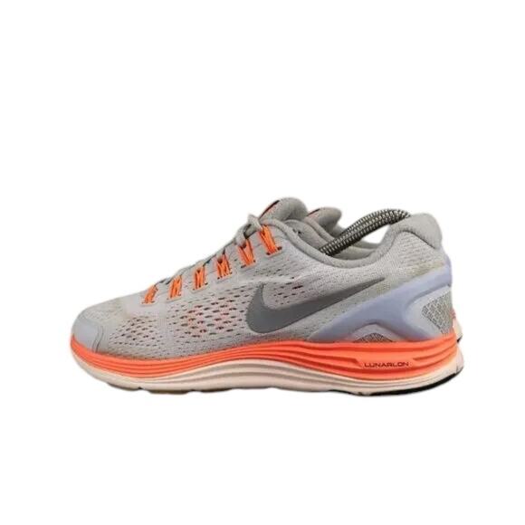 Nike Shoes Womens 7.5 Athletic Trainer Lunarglide 4 Running Sneaker Comfort Grey - Picture 3 of 13